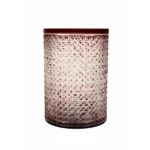 Ruby Cut Crystal Glass Vase