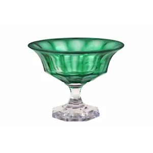 Emerald Green Crystal Dessert Bowl