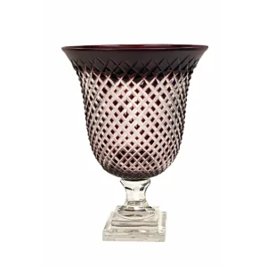 Royal Ruby Crystal Decorative Vase