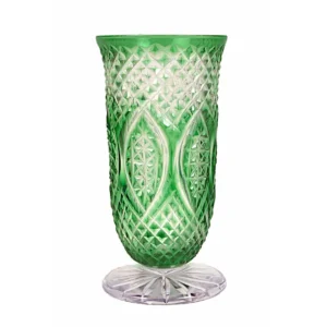 Emerald Cut Crystal Decorative Vase