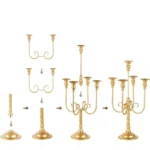 Adjustable Gold Multi-Arm Candelabra Candle Holder